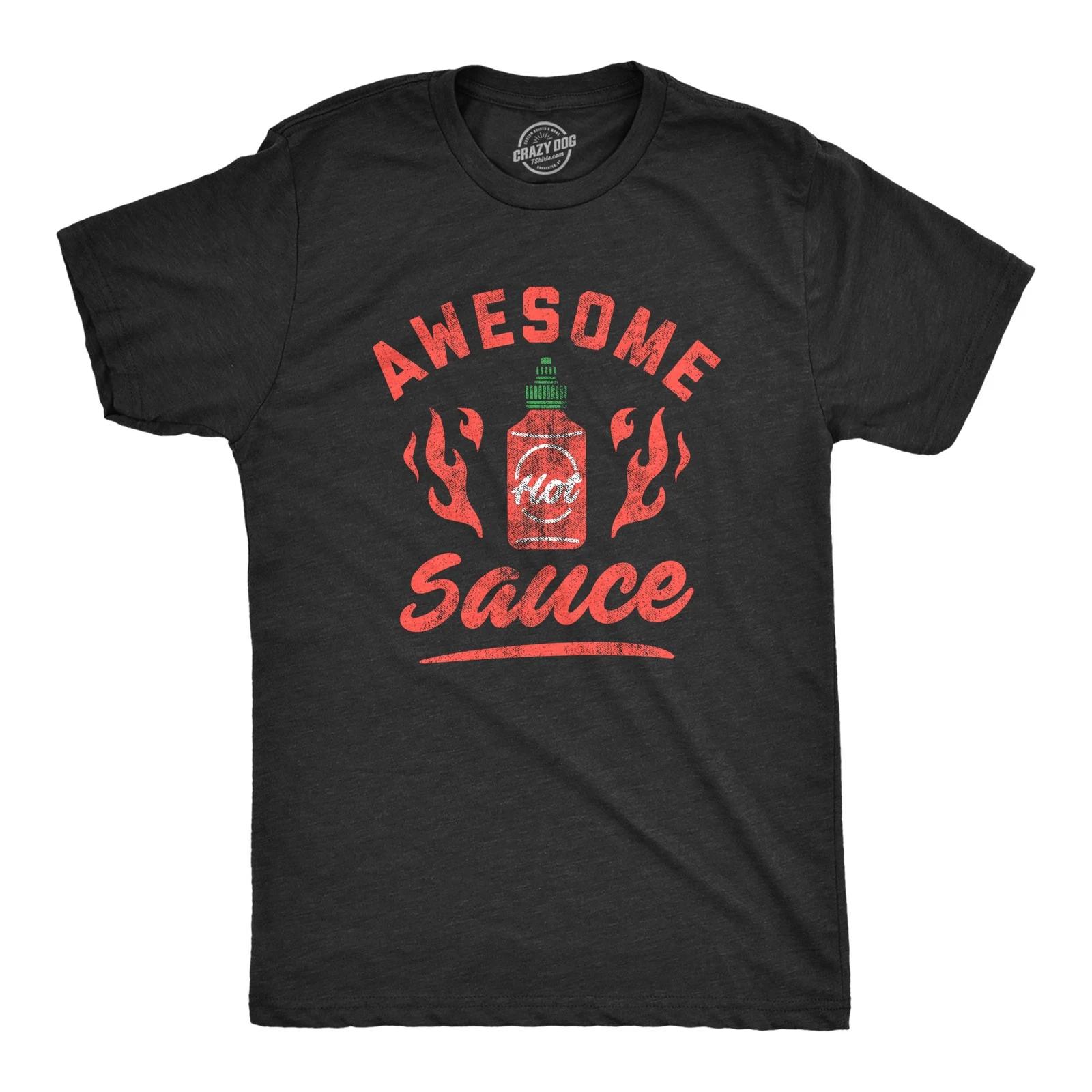 Mens Awesome Sauce T Shirt Funny Saying Cool Nerdy Tee Fun Joke for Foodie XXXL