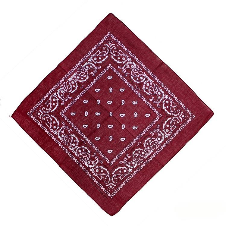 Hip Hop Kovbojský Paisley Šátek Velký bandana hlava Čtvercový šátek Muži Ženy 55x55cm Černá Červená Bílá