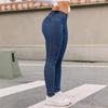 Women Skinny Jeans High Waist Stretch Denim Pencil Pants Hip Lifting Slim Fit Solid Color Trousers Full Length Ladies