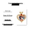 Heart-Shaped Hip Hop DIY Photo Pendant with Zircon Inlay – Customizable and Trendy