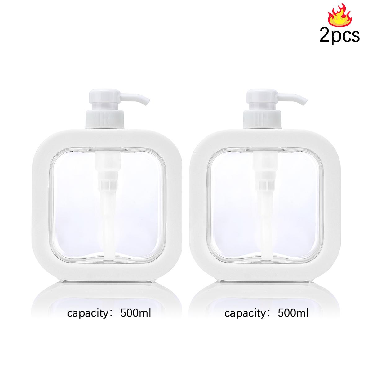

Large-capacity travel dispenser bottle 500ml shampoo shower gel Empty bottle Pressing clear hand sanitizer bottle 500 ml