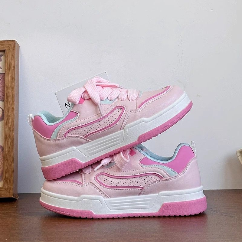 Niche Versatile Bread Shoes, New Women's Breathable with Skirt, Little White Shoes, Sports and Leisure Board Shoes