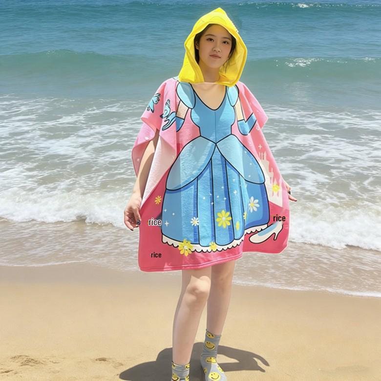 Dziecięcy płaszcz z kapturem z mikrofibry - Szybkoschnący i chłonny