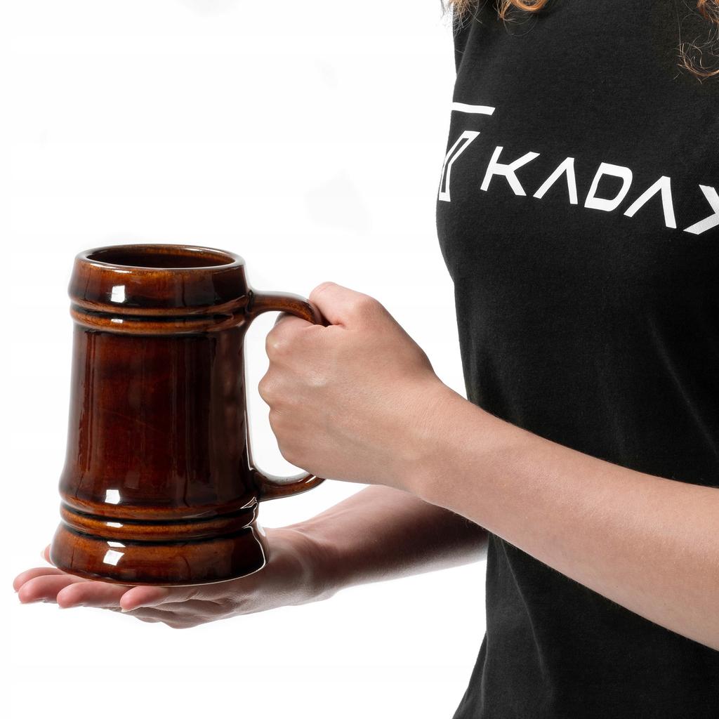 KADAX Bierkrug 500ml Groß Steinzeug Geschenk