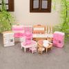 1Set 1:12 Dollhouse Miniature Double Door Refrigerator Dining Table Furniture Model Decor Toy
