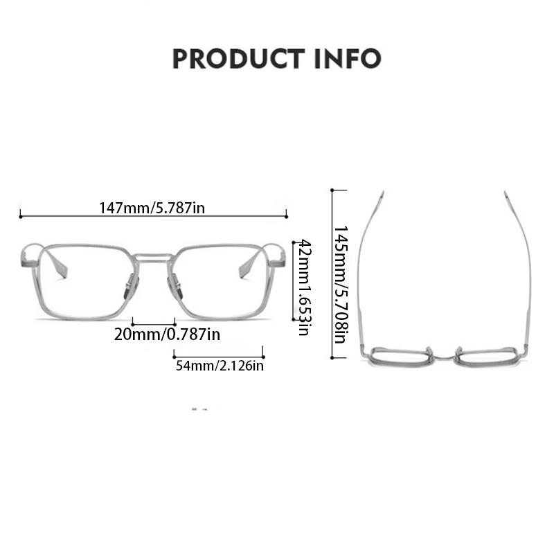 Classic Blue Ray Blocking Glasses Men Women Metal Square Anti-Blue Light Eyeglasses Ultralight Frame Eyewear