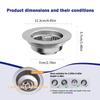 Upgraded 3 In 1 Kitchen Sink Drain Strainer,Anti-Clogging Sink Food Catcher Basket