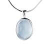 Oval Crystal Pendant Necklace for Women - Elegant and Versatile Clavicle Chain