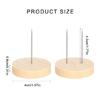 24 Pcs Action Figure Stand Crochet Dolls Stand Double-Needle Support Wood Display Stand for Display