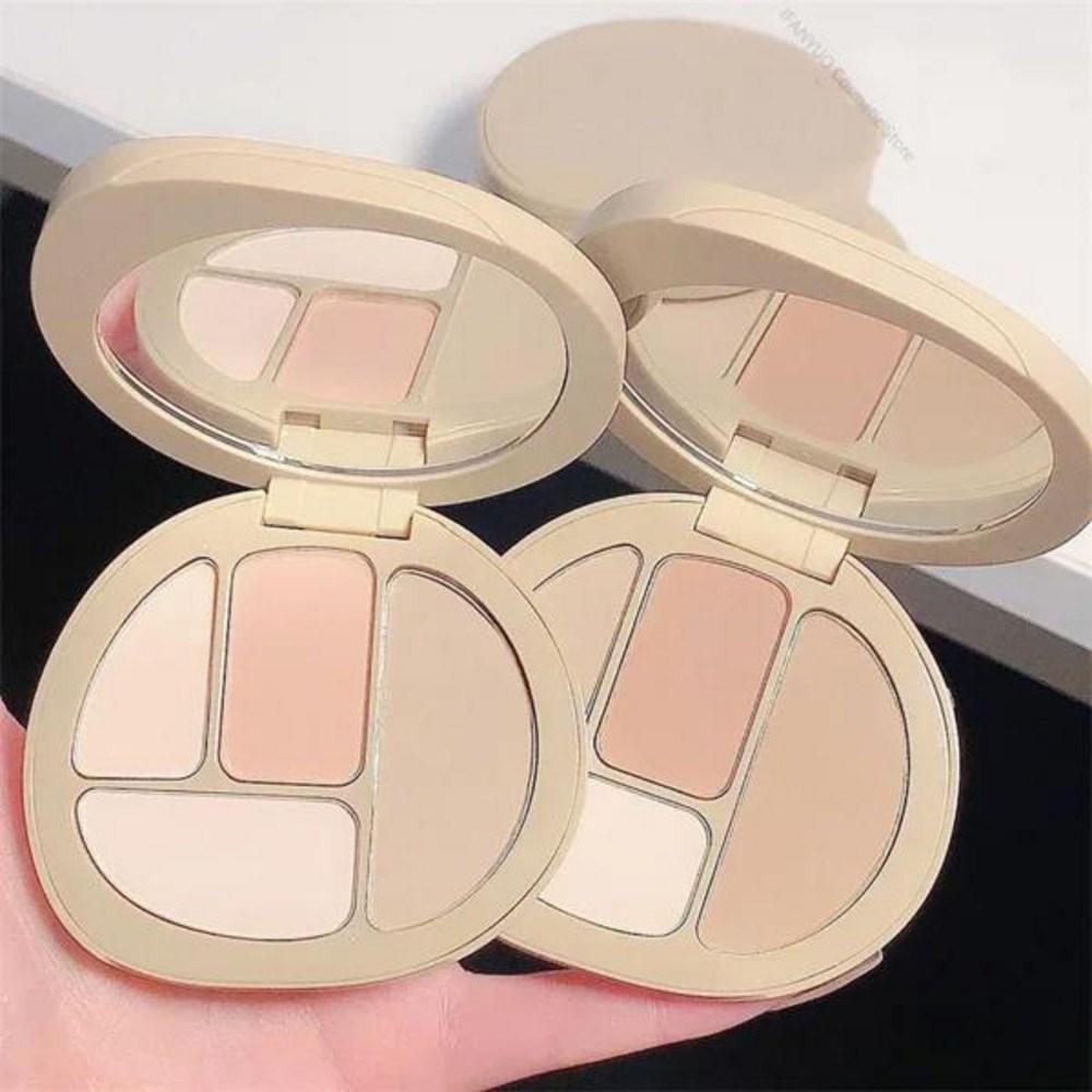 Aegyo Sal Pencil Matte Contour Palette Long-lasting Shading Highlighter Blush Powder Waterproof Sweatproof Beauty Face Press 4 Colors