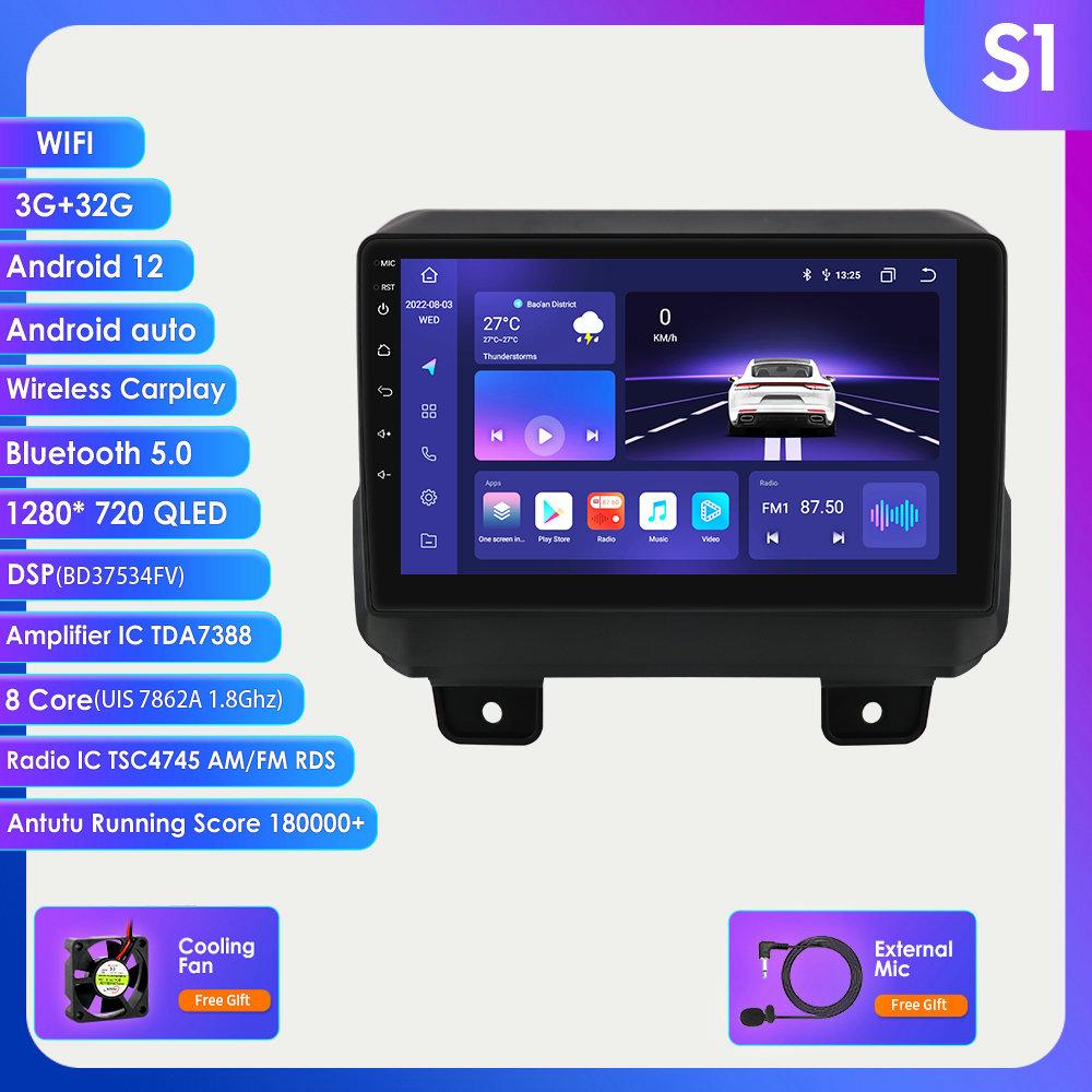 

2din Android авторадио для JEEP Wrangler JL 2018 2019 2020 2021 Gladiator автомобильный радиоприемник мультимедийный видеоплеер GPS Navi Carplay 4G интеллектуальный экран S1 8Core 3G 32G