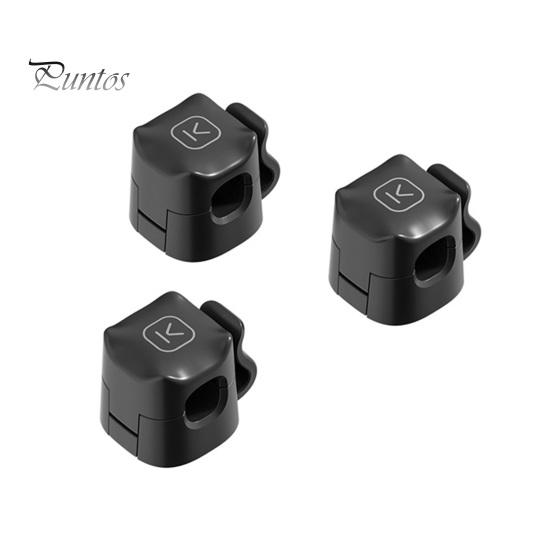 

Магнитные зажимы для кабеля Держатель шнура Самоклеящийся Простая установка под столом Кабельный органайзер Держатель для проводов Держатель-органайзер 3pcs чёрный