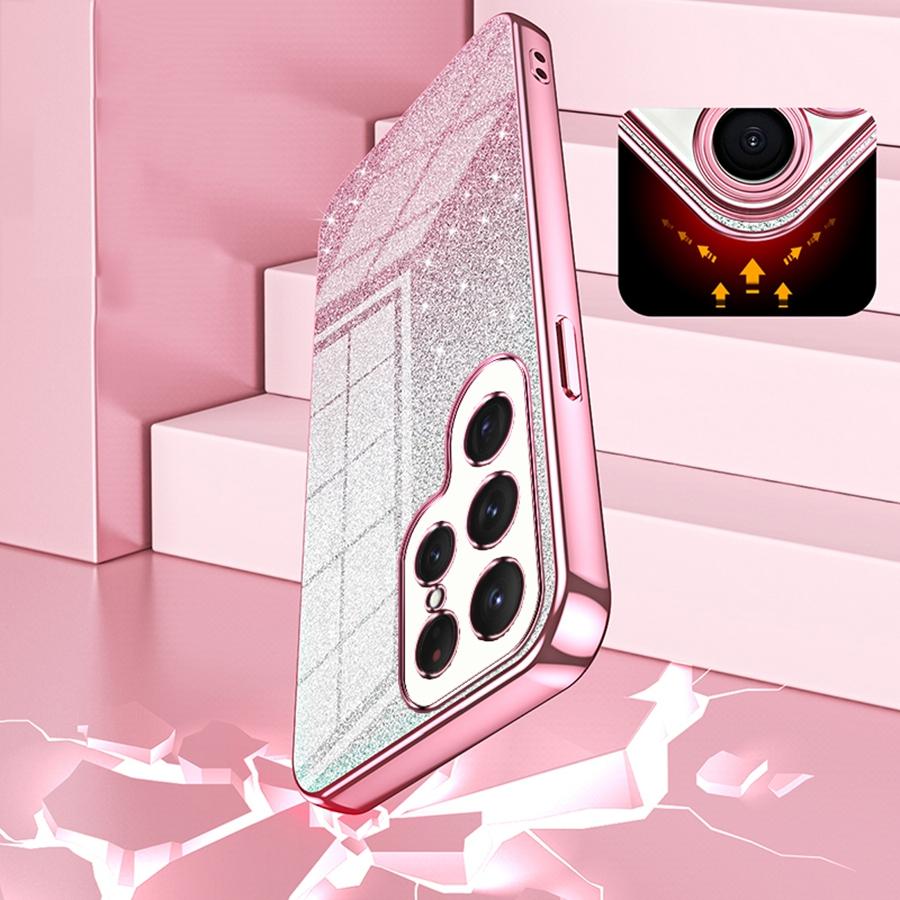 Luxury Plating Glitter Powder Phone Case for iPhone 16 15 14 13 12 11 Samsung S25 S24 S23 S22 A13 A14 A33 A53 A34 A54 Shockproof Soft TPU Back Cover