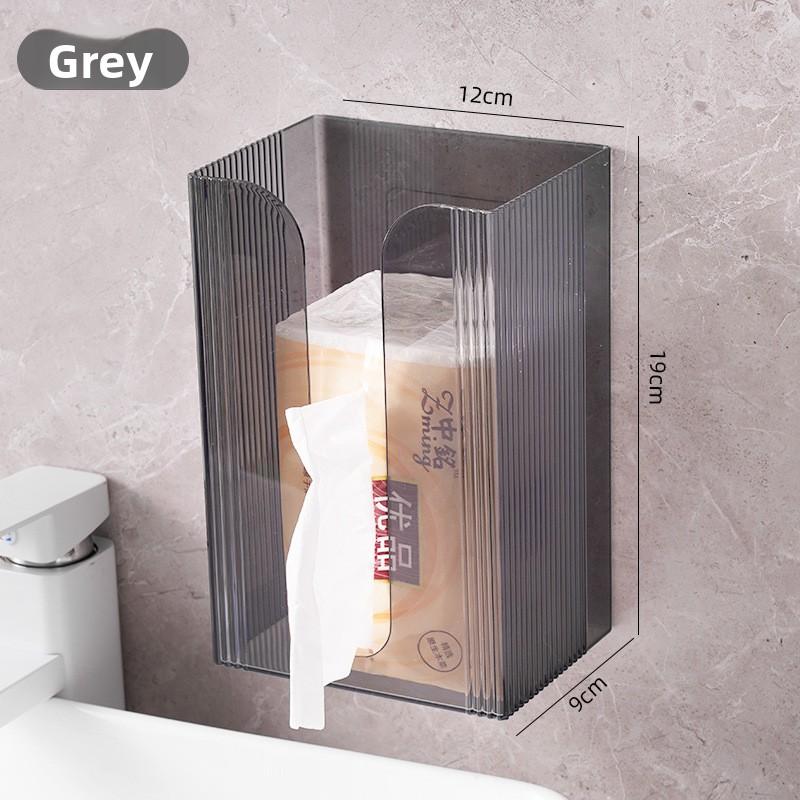 Wall-mounted Tissue Box, Paper Towel Holder, Household Face Towel Storage Box, Toilet and Bathroom Kitchen Hanging Tissue Box
