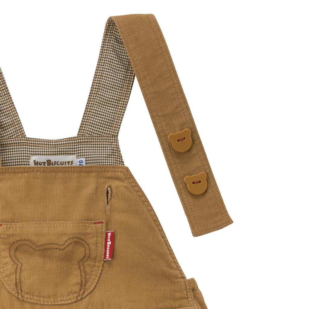 MIKI HOUSE HOT BISCUITS Overall-Geschenkset für Jungen und Mädchen, Babykleidung, Babygeschenk, Beige, 70 cm, inklusive Box, 74-9910-686