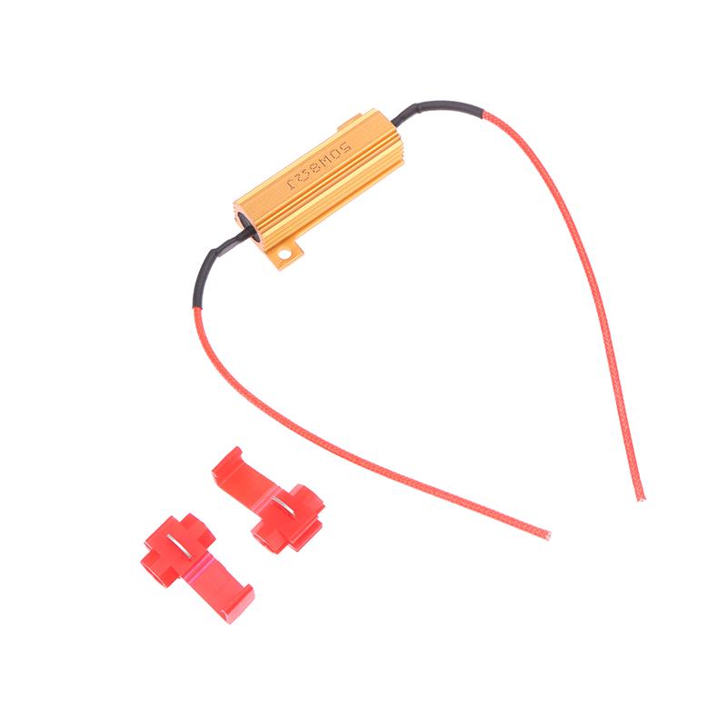 1Pc Car Load Resistor Error Canceller Led Decoder Canbus Free Wiring Canceller Decoder Light 50W H4 H7 H8/H11 9005/9006