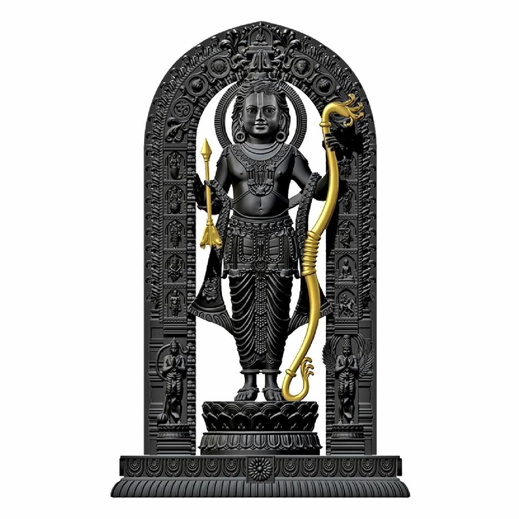 8 Inch Shree Ram Lalla Murti/God Idols/Ayodha's Shree Ram Statue/Home Deco