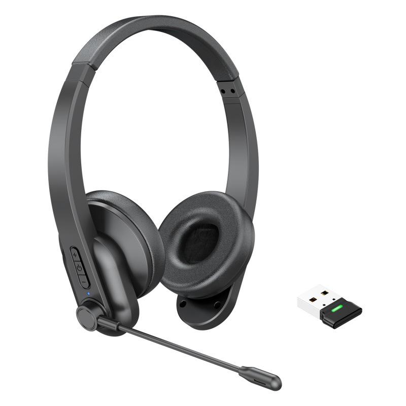 

Wireless Bluetooth 2.4G Gaming Headset with ENC Noise Cancelling Mic, Low Latency for Computer, TV, Aviation, and Customer Service чорний