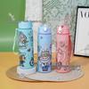 Labubu Cartoon Straw Water Cup for Kids with Lanyard