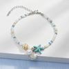 Bohemian Beach Blue Starfish Bracelet For Women Girls Summer Charm Shell Conch Beaded Adjustable Bracelet Friendship Jewelry