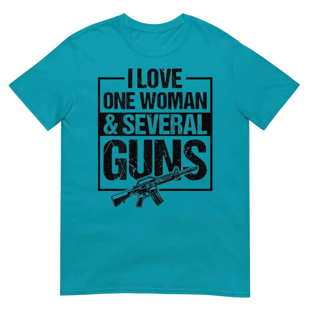 I Love One Unisex And Several Guns Funny Gun Owner Unisex Tshirt