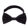 [Ojie] Bow Tie, 100% Silk, Solid Color, Formal, Wedding, Reception, Ceremonial Occasions, Party, Tuxedo, Black