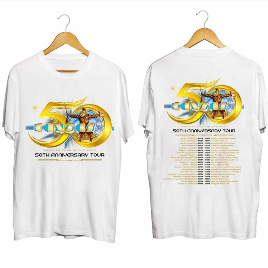 Kansas 50th Anniversary Tour T-Shirt – Heavyweight Men’s Band Fan Tee