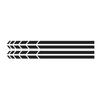 Autocollant de Voiture Chaud 2 Ensembles 4 Pièces Bande Vinyle pour Camion Rétroviseur Latéral Autocollant Carrosserie de Véhicule Accessoires Noir / Argenté 20 * 0.7cm