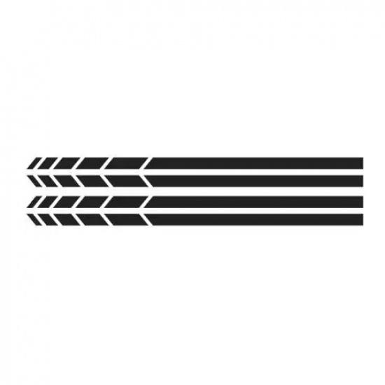 

Hot Car Sticker 2 Sets 4PCS Truck Vinyl Stripe Rearview Side Mirror Decal Vehicle Body Accessories Black /Silver 20 * 0.7cm чёрный