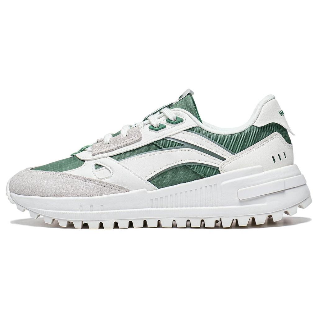 New LiNing Wind Rider 2.0 Anti Slip Wear Resistant Low Top Sports Casual Shoes Women's White Gray Green AGCT156-6