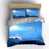 Seagull Ocean Wave Decor Set Soft Comfortable Duvet Cover Bedding Set Included 1*Duvet Cover & 2*Pillowcases, Gift