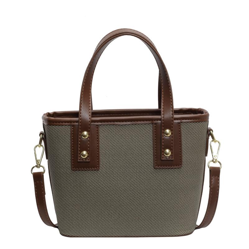 Hand Carry Textured Bucket Bag Women's Autumn New Fashion Shoulder Bag Casual Shoulder Women's Bag