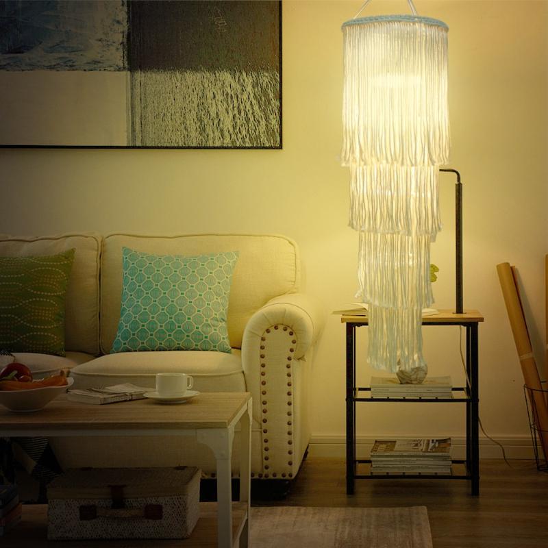 1Pc Bohemian Tapestry Lampshade Hand-woven Tassel, Home Chandelier Decoration Nordic Style