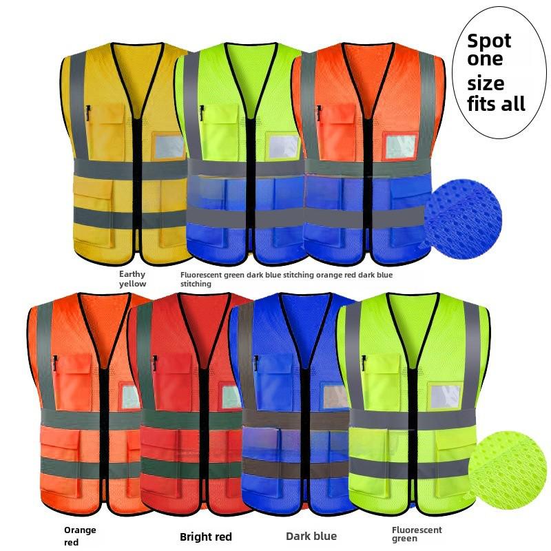 High-Visibility Reflective Safety Vest for Traffic and Construction Workers