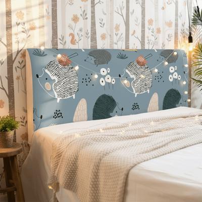 Bedroom Decoration Cartoon Elastic Bedhead Cover Thicken Print Design Bed Head Slipcover Non-slip Soft Headboard Cover Homestay