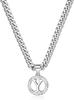 Unisex European & American Silver Letter Clavicle and Cuban Chain - Perfect Holiday Gift