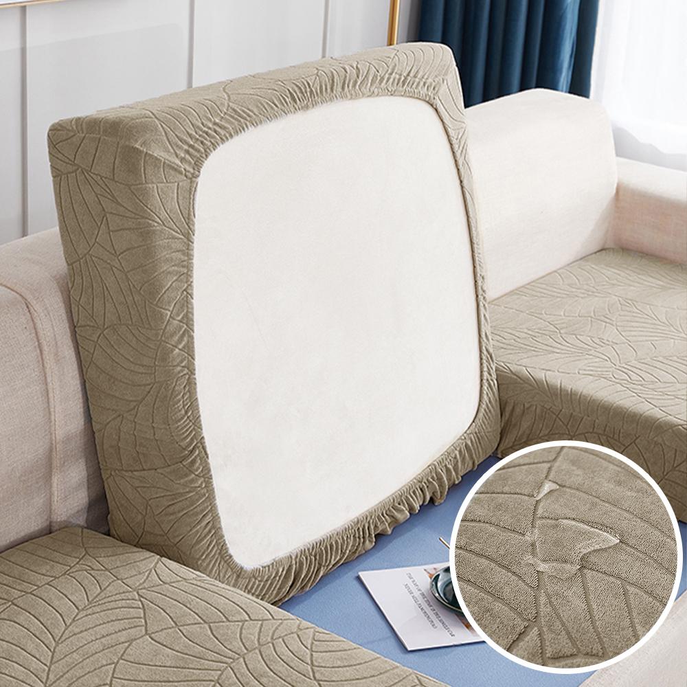 Elastic Jacquard Sofa Covers Waterproof Dust Prevention Seat Cushion Cover Solid Color Slipcover Suitable For Living Room