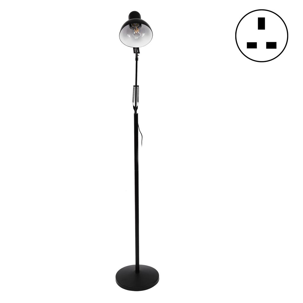 Metal Floor Lamp with Flexible Swing Arm Adjustable Standing Lamp for Home Bedroom Office Study