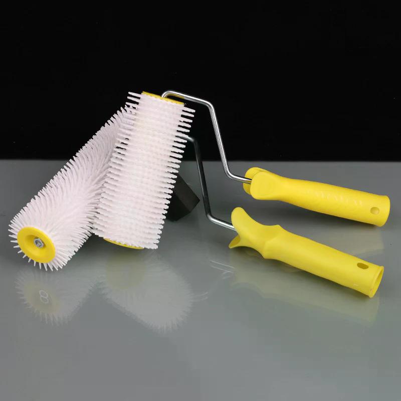 One 15/22CM Defoaming Spiked Roller, Drum Brush Paint Roller Ideal for Latex Floor Leveling