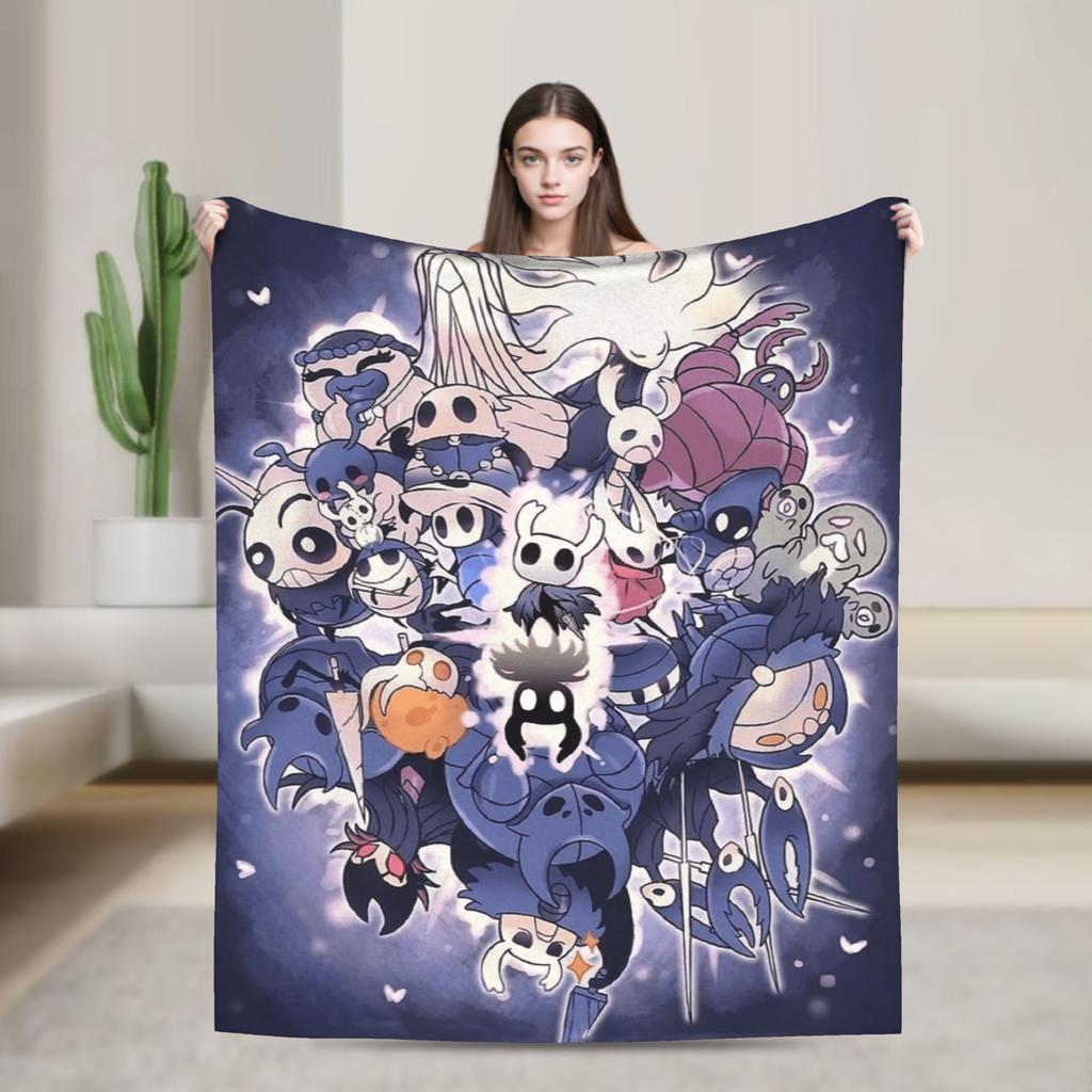 Hollow Knights Super Warm Blanket Girls Boys Plush Bedding Throws Print Couch Chair Flannel Bedspread Sofa Bed Cover