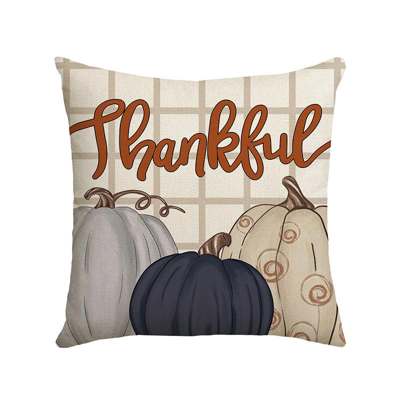 Autumn New Linen Letter Print Sofa Pillow Living Room Cushion Bedside Bay Window Cushion Cover