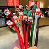 15pcs Christmas Rubber Soft Pen Christmas Style Student Stationery 0.5mm Neutral Pen for Writing Xmas Gift for Kids Navidad