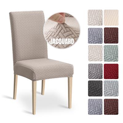 Stretch Dining Chair Cover Jacquard Spandex SKitchen Chair Seat Hotel Banquet Elastic Slipcover