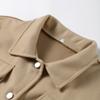 Women's Pocket Fashion Commuter Solid Color Coat Polo Collar Single-breasted Woolen Jacket Vintage Thicked Overcoat