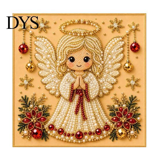 Kit de Arte de Perlas Artificiales para Principiantes, Kit de Pintura de Navidad, Proyecto Creativo de Manualidades de Invierno 3D DIY para Adultos, Festivo