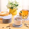 10 Stück Filz Untersetzer Set 10cm Rund Verbrühschutz Hitzebeständig Getränke Tasse Teller Platzsets Tischschoner Pad Küchenzubehör