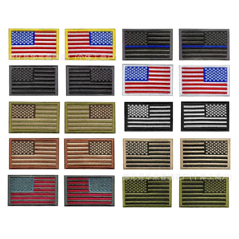 In-Stock USA Flag Embroidery Patch - Stars & Stripes Tactical Arm Badge