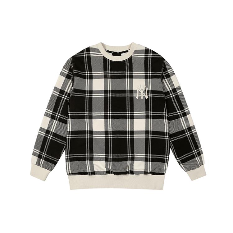 MLB Sweatshirt Unisex Black White 31MTE3041-50I XS