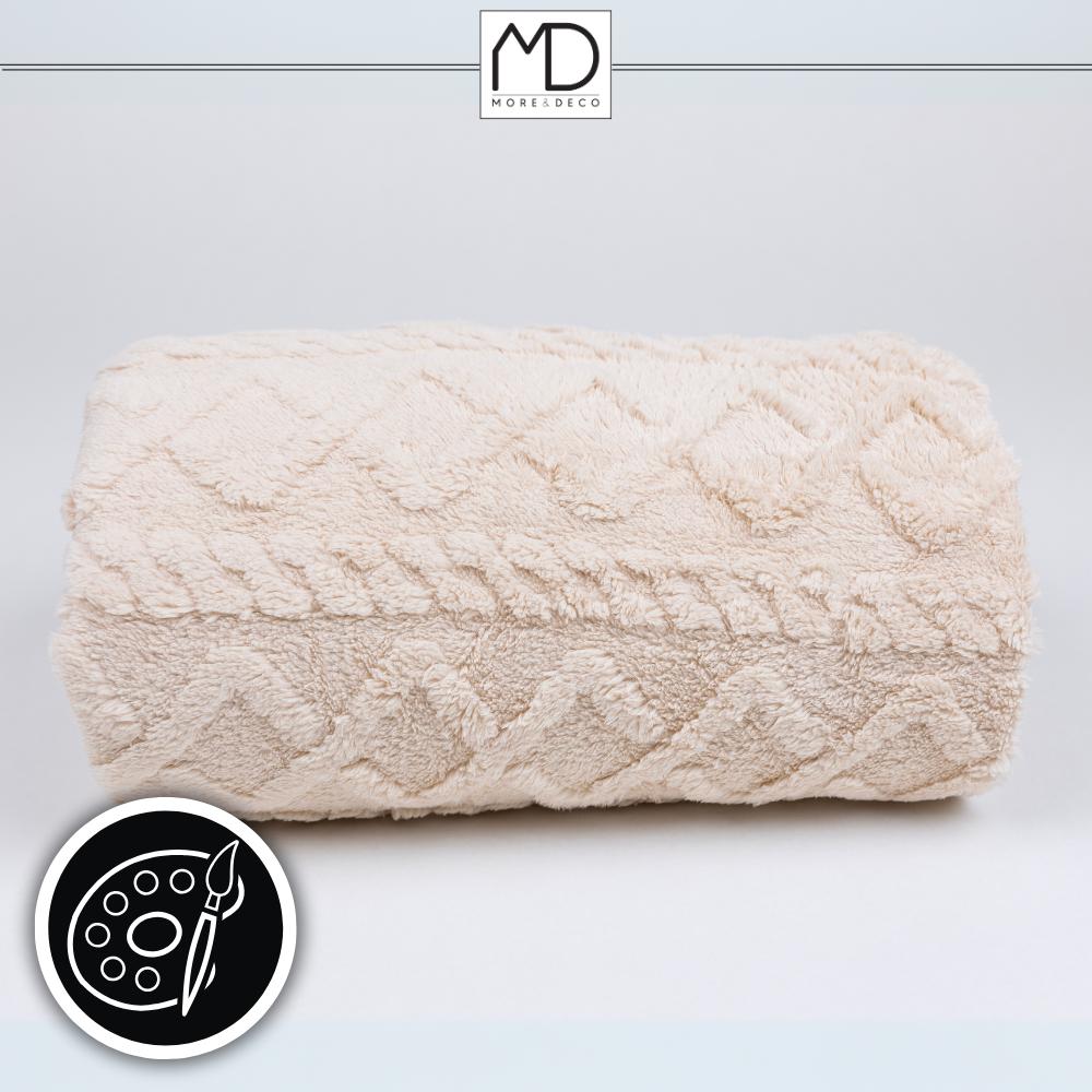 Scandinavian Blanket Thick Bedspread Warm Pledge 160X200 Cm Gift Beige
