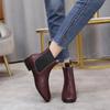 Frühling und Herbst Neue Chelsea Martin Stiefel Mode Retro Kurze Stiefel Obermaterial Rindsleder Mode Vielseitige Damenschuhe